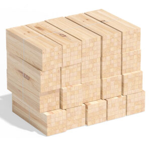 Pine kindling wood pieces for starting fires in fireplaces and outdoor fire pits
